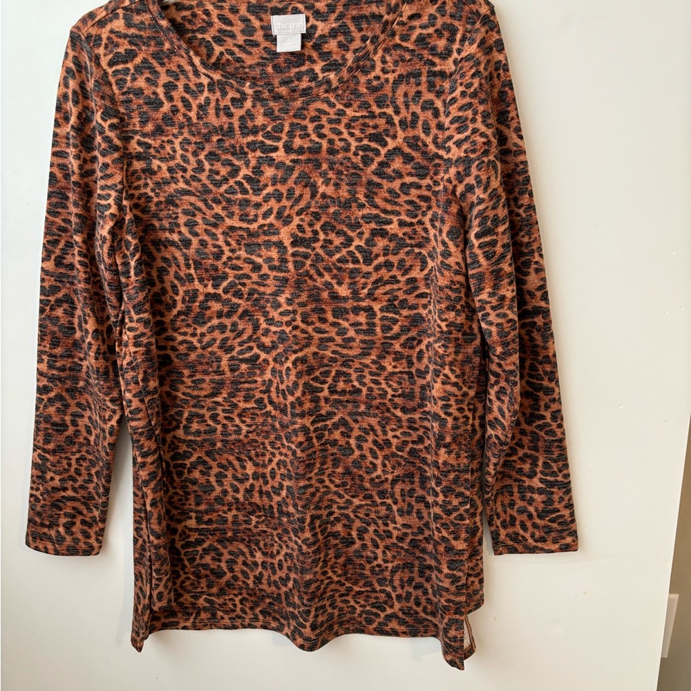 Chico’s leopard printed tunic top